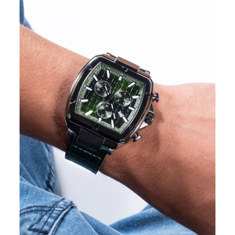 Gc Sport Chic Green Tonneau Dial Quartz Men Watch - Guess Collection Watch Gc
