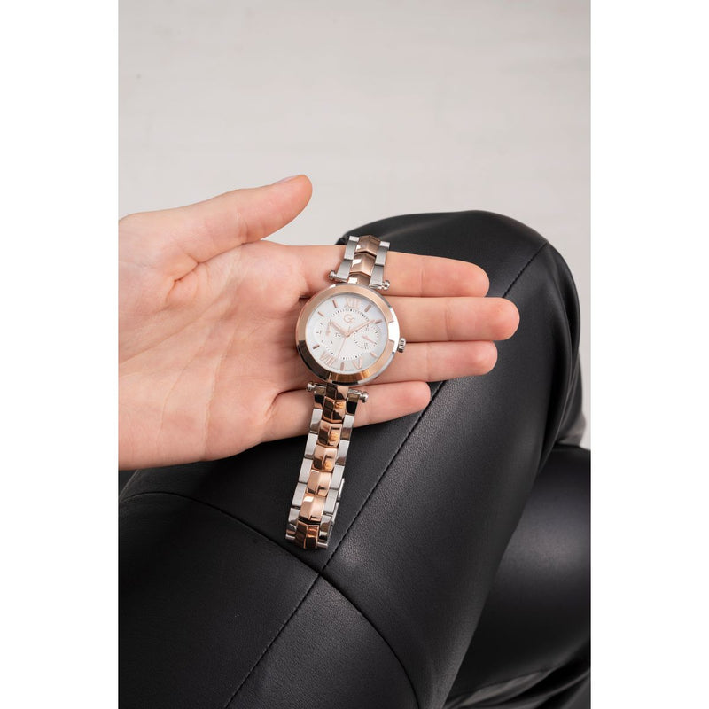 Gc Sport Chic White Round Dial Quartz Women Watch - Guess Collection Watch Gc
