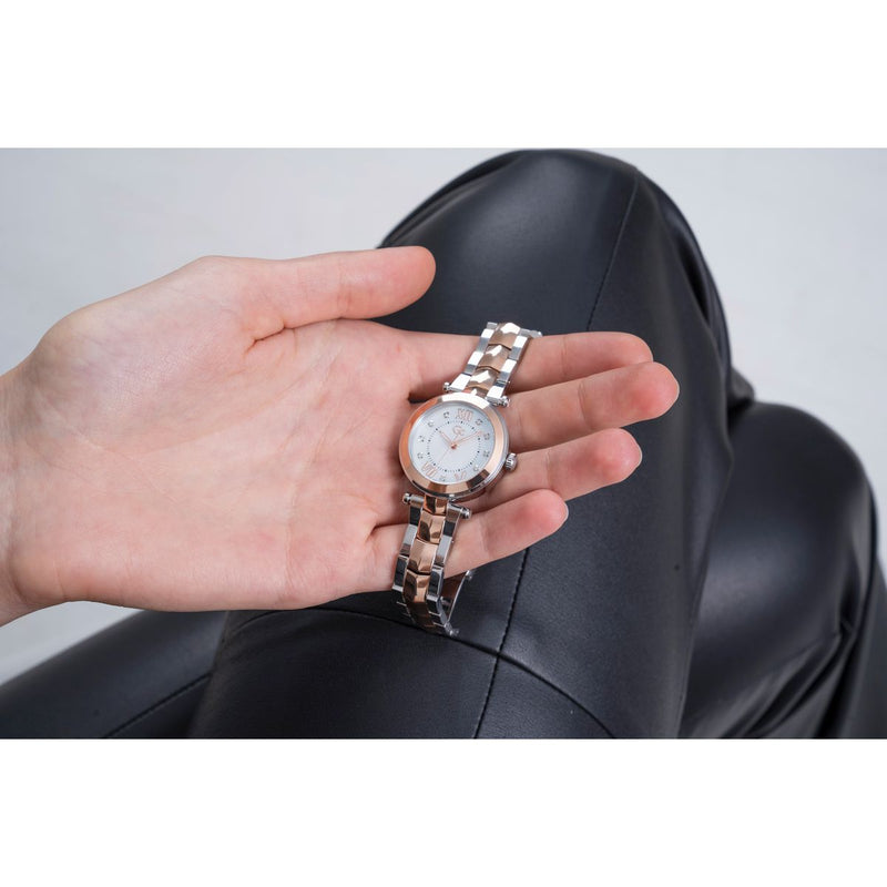 Gc Sport Chic White Round Dial Quartz Analog Women Watch - Guess Collection Watch Gc