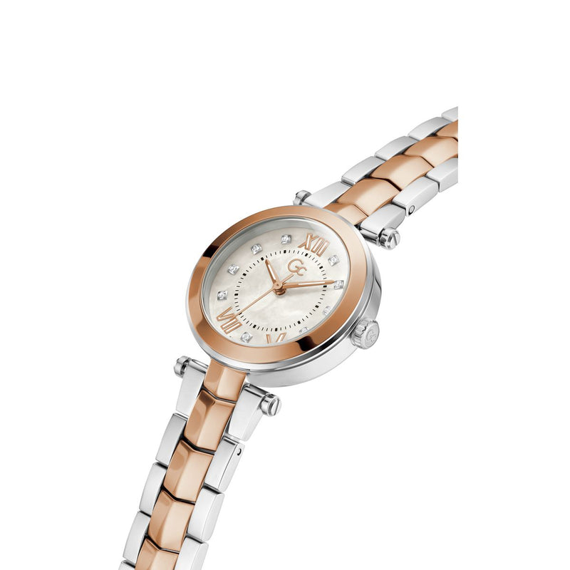 Gc Sport Chic White Round Dial Quartz Analog Women Watch - Guess Collection Watch Gc
