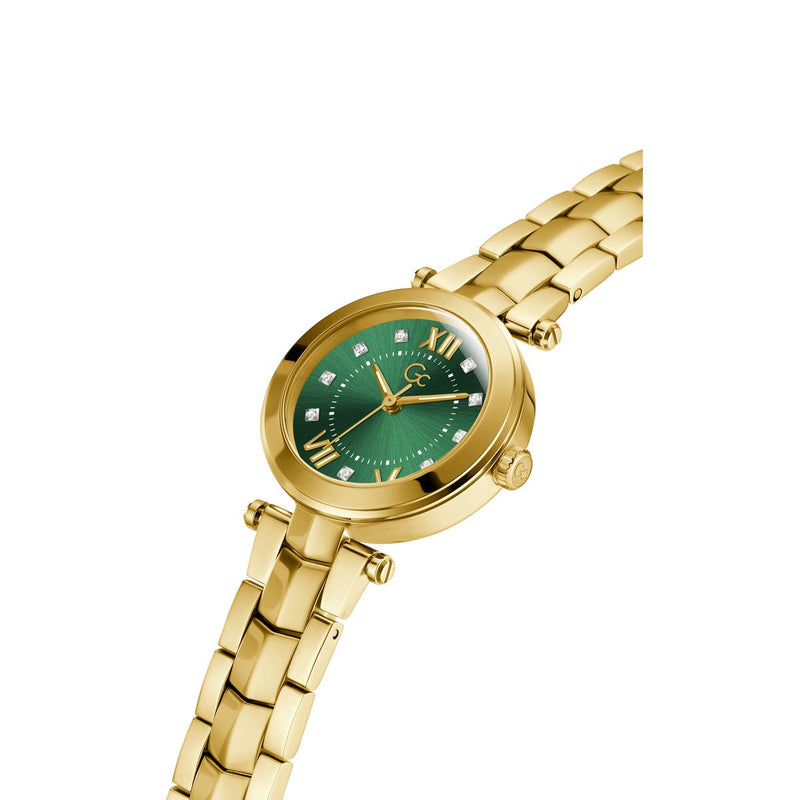 Gc Sport Chic Green Round Dial Quartz Analog Women Watch - Guess Collection Watch Gc