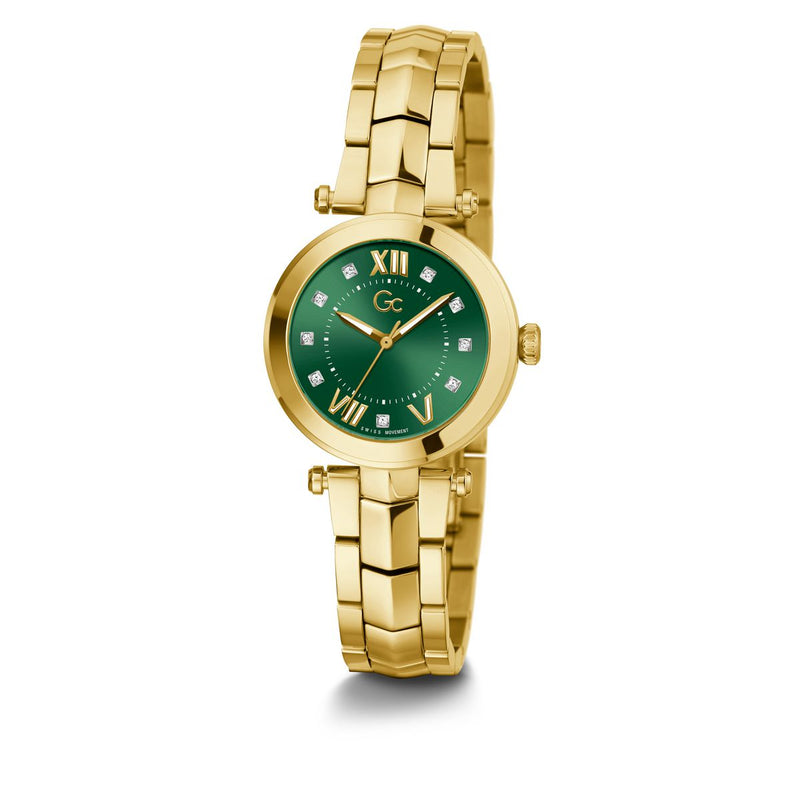 Gc Sport Chic Green Round Dial Quartz Analog Women Watch - Guess Collection Watch Gc