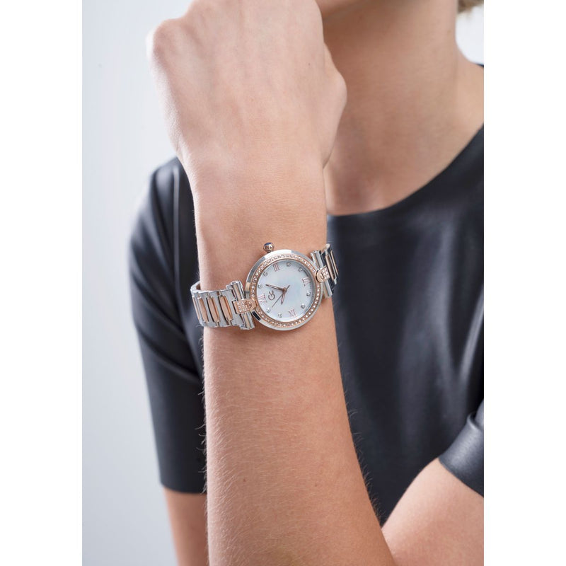 Gc Sport Chic White Round Dial Quartz Analog Women Watch - Guess Collection Watch Gc