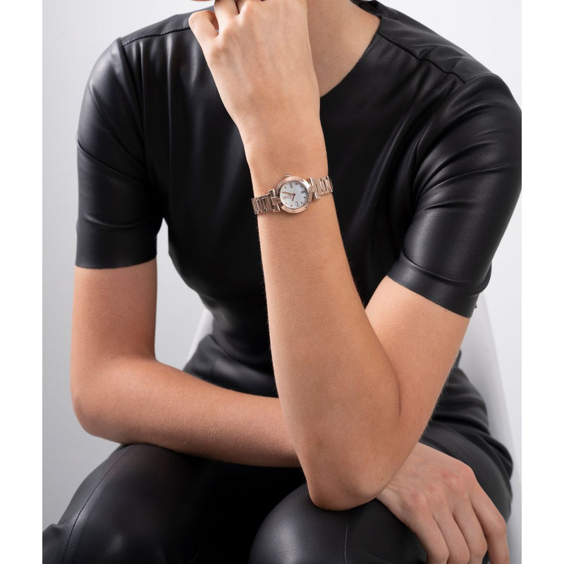Gc Sport Chic White Round Dial Quartz Analog Women Watch - Guess Collection Watch Gc
