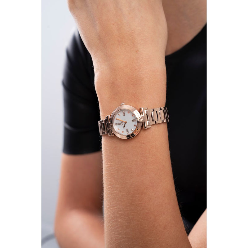 Gc Sport Chic White Round Dial Quartz Analog Women Watch - Guess Collection Watch Gc
