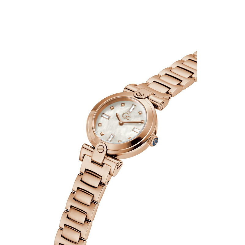 Gc Sport Chic White Round Dial Quartz Analog Women Watch - Guess Collection Watch Gc