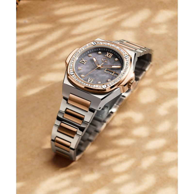 Gc Sport Chic Grey Round Dial Quartz Women Watch - Guess Collection Watch Gc