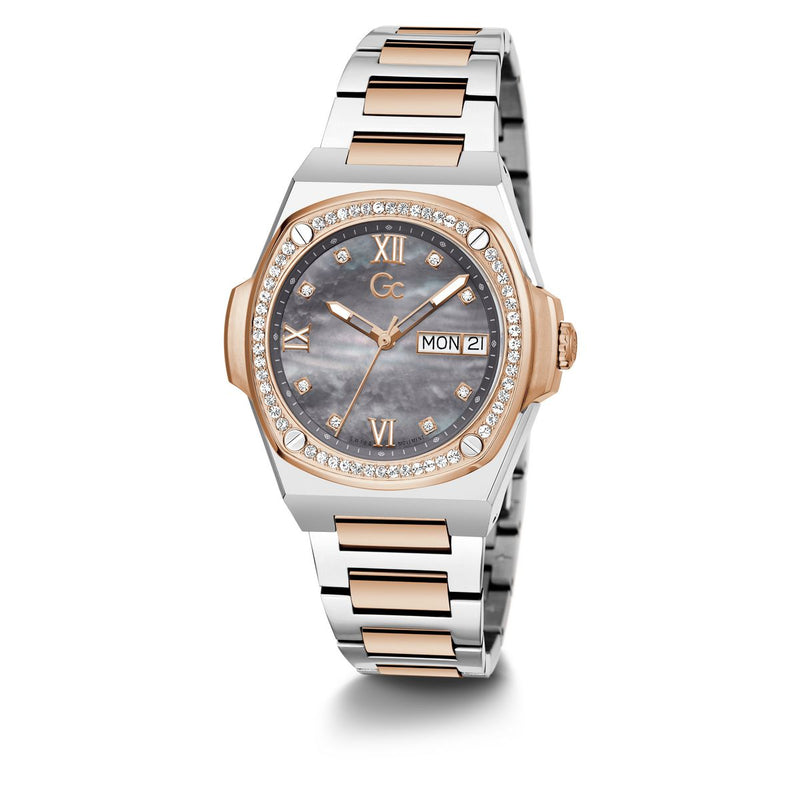 Gc Sport Chic Grey Round Dial Quartz Women Watch - Guess Collection Watch Gc
