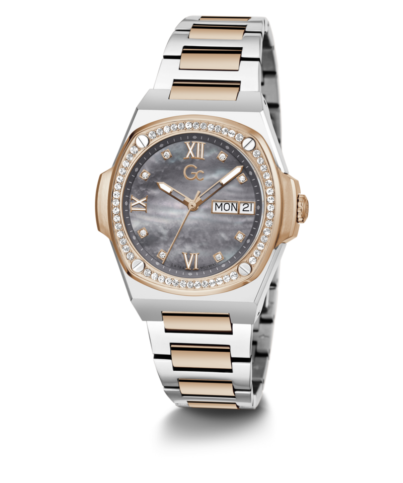 Gc Sport Chic Grey Round Dial Quartz Women Watch - Guess Collection Watch Gc