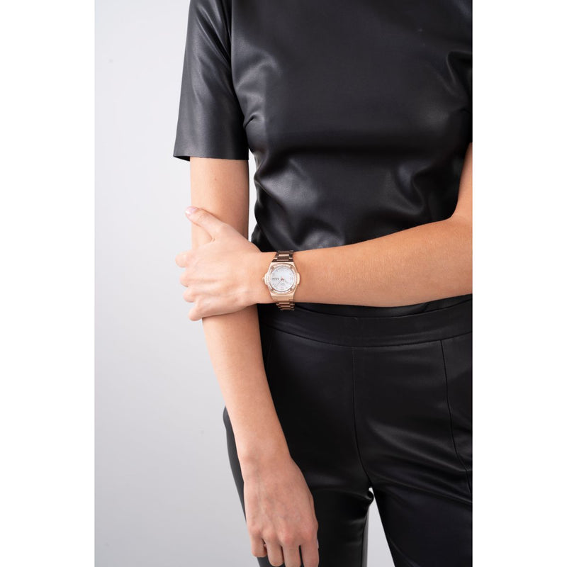 Gc Sport Chic White Round Dial Quartz Women Watch - Guess Collection Watch Gc