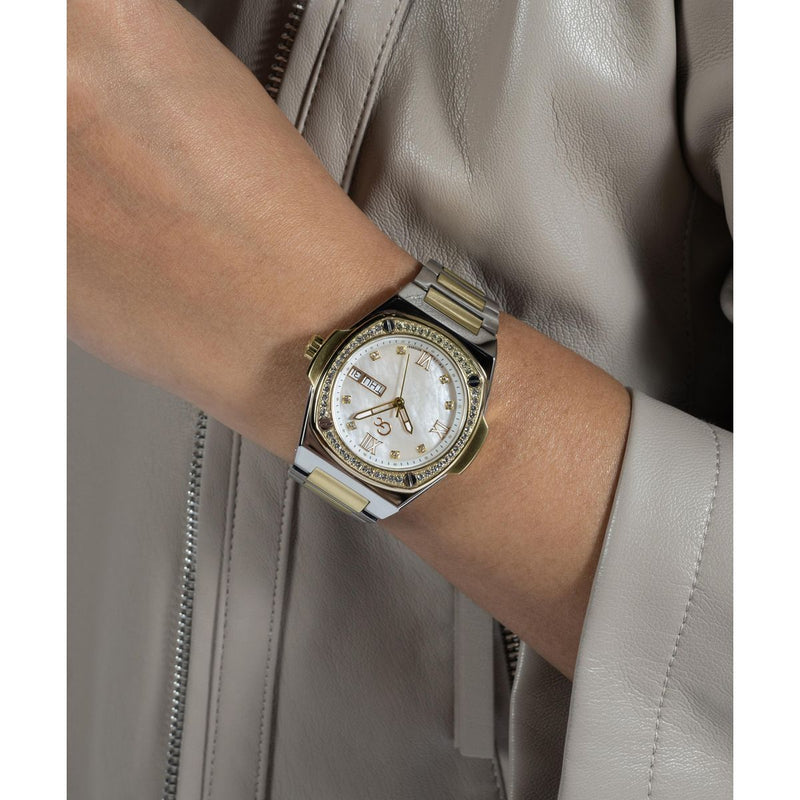 Gc Sport Chic Silver Round Dial Quartz Analog Women Watch - Guess Collection Watch Gc