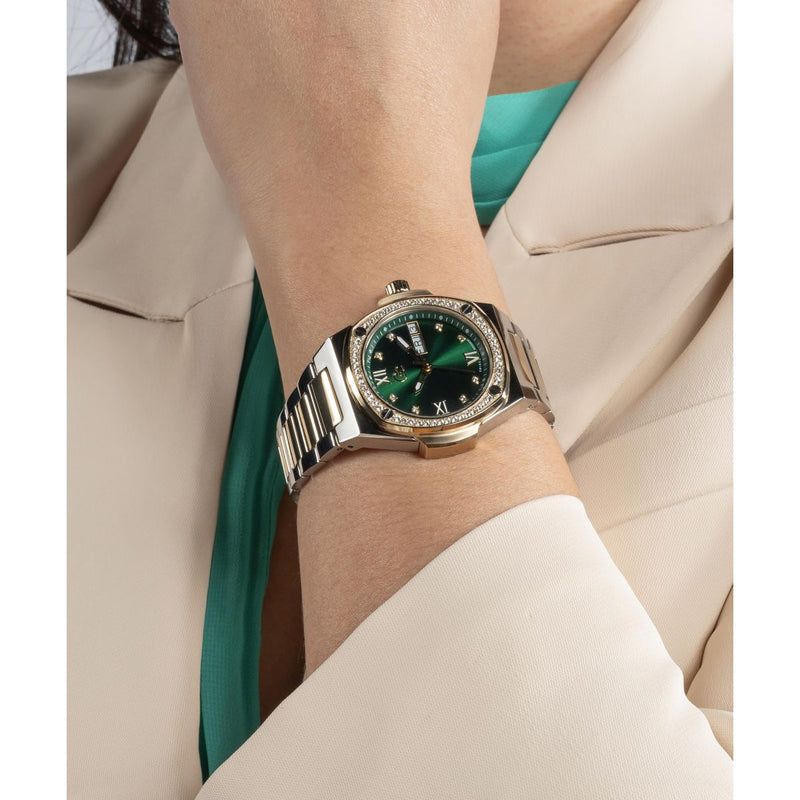 Gc Green Coussin Dial Quartz Analog Women Watch - Guess Collection Watch Gc