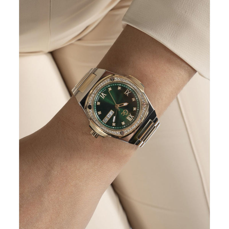 Gc Green Coussin Dial Quartz Analog Women Watch - Guess Collection Watch Gc