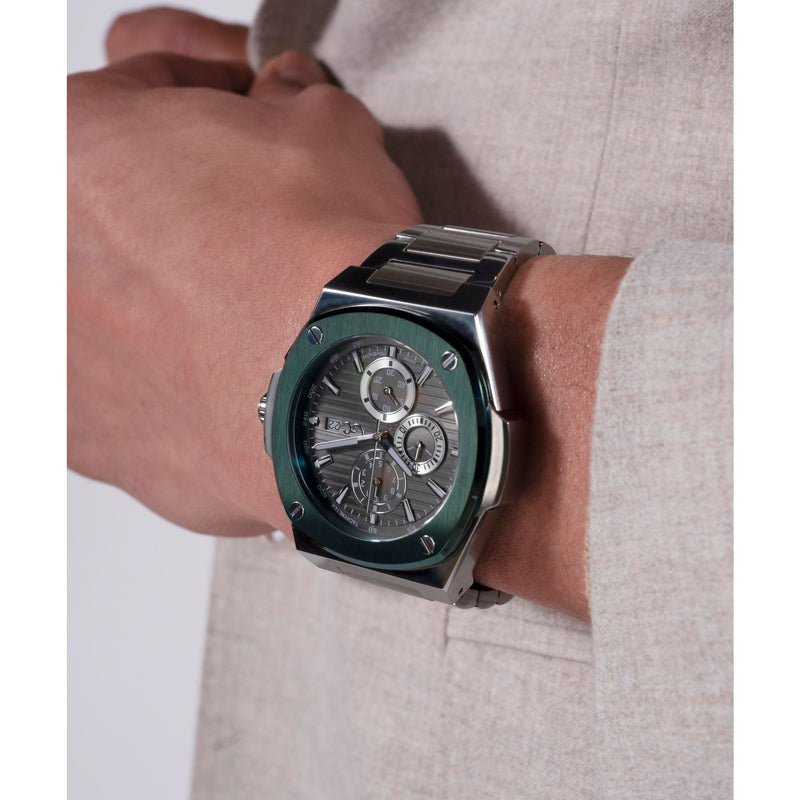 Gc Collection Coussin Grey Square Dial Quartz Analog Men Watch - Guess Collection Watch Gc