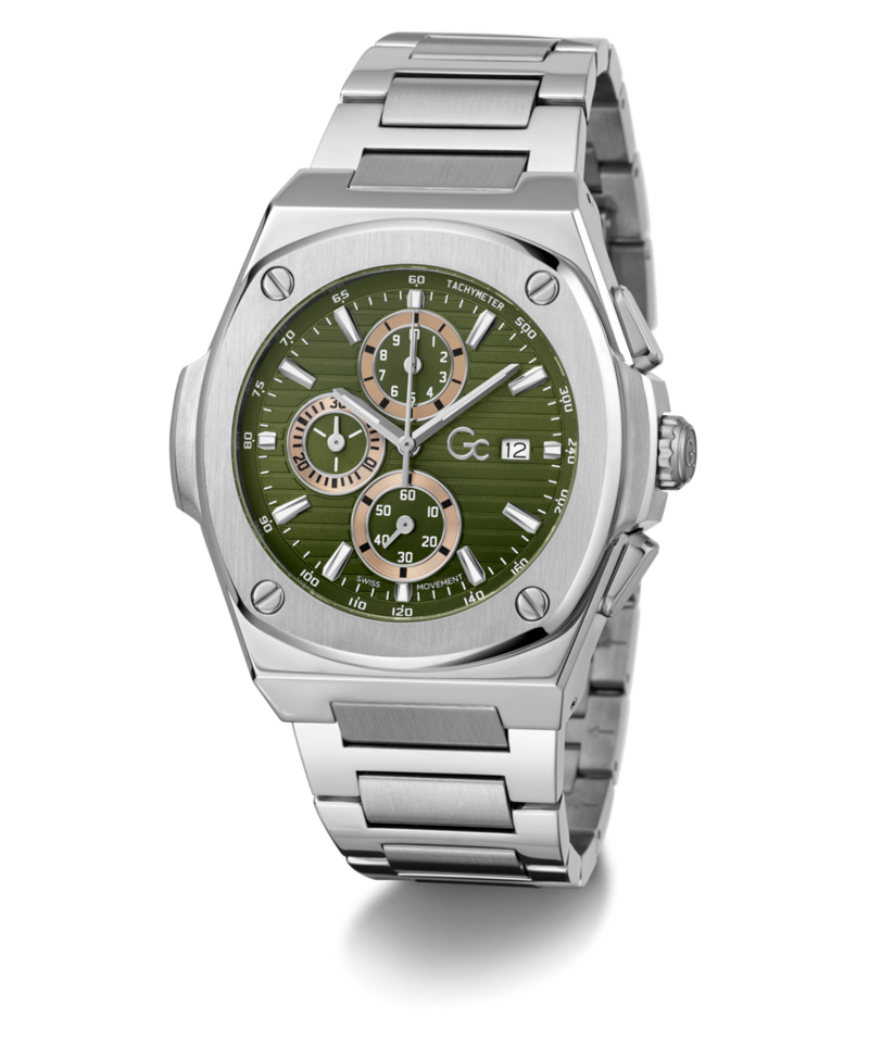 Gc Green Square Quartz Men Watch Watch Gc