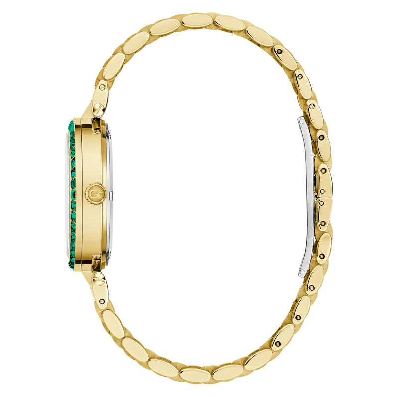 Gc Sport Chic Yellow Round Dial Quartz Women Watch - Guess Collection Watch Gc