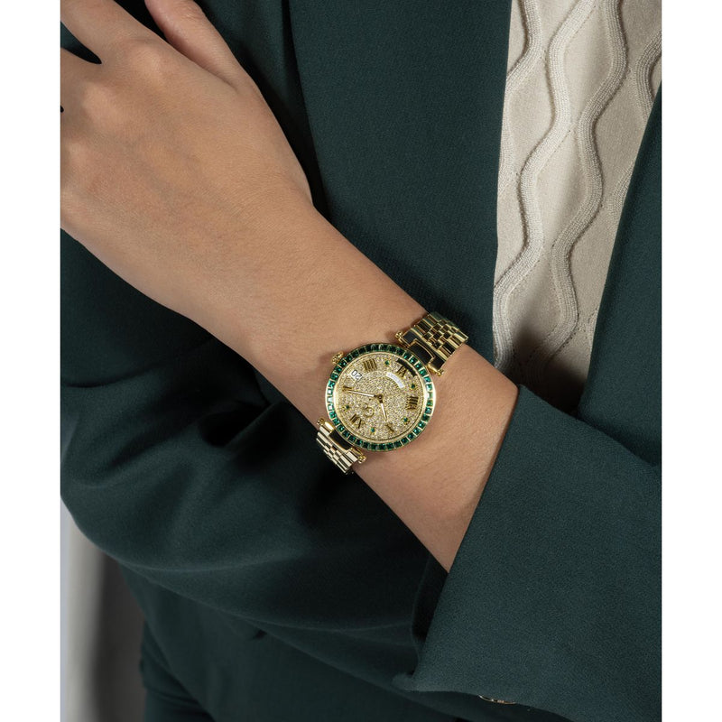 Gc Sport Chic Yellow Round Dial Quartz Women Watch - Guess Collection Watch Gc