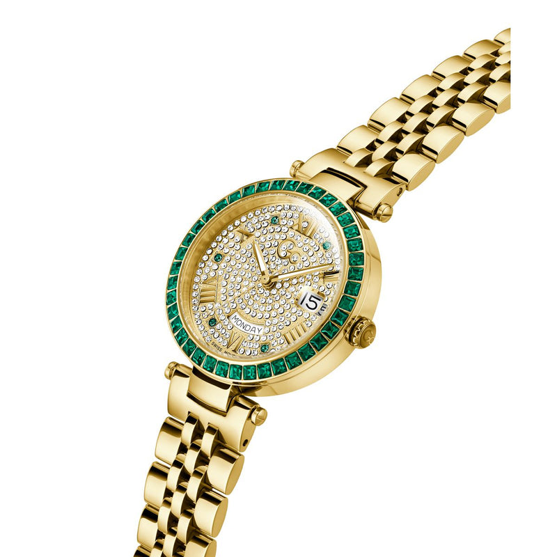 Gc Sport Chic Yellow Round Dial Quartz Women Watch - Guess Collection Watch Gc