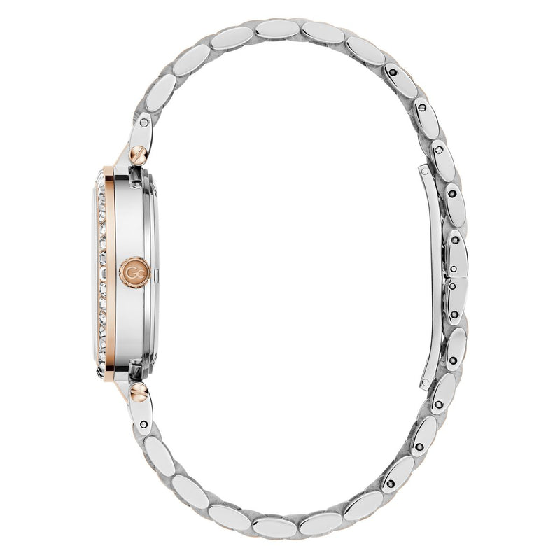 Gc Sport Chic Silver Round Dial Quartz Women Watch - Guess Collection Watch Gc