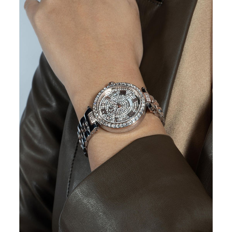 Gc Sport Chic Silver Round Dial Quartz Women Watch - Guess Collection Watch Gc