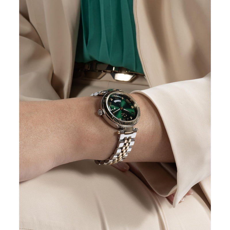 Gc Flair Green Round Dial Quartz Analog Women Watch - Guess Collection Watch Gc