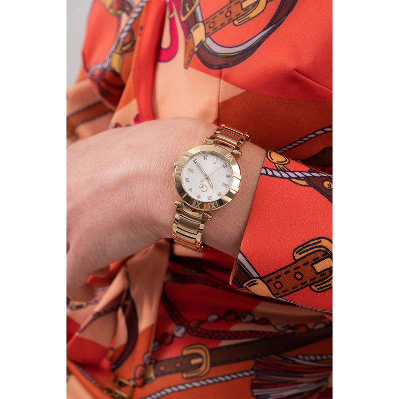 Gc Sport Chic White Round Dial Quartz Analog Women Watch - Guess Collection Watch Gc