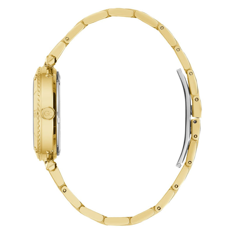 Gc Sport Chic White Round Dial Quartz Analog Women Watch - Guess Collection Watch Gc