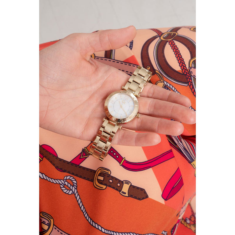 Gc Sport Chic White Round Dial Quartz Analog Women Watch - Guess Collection Watch Gc
