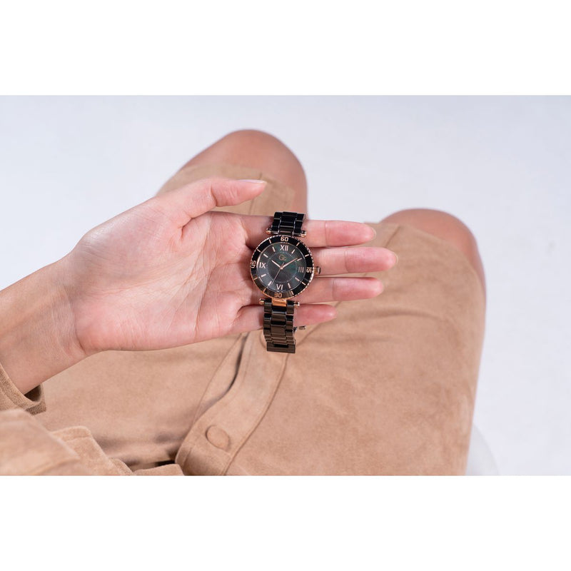Gc Sport Chic Black Round Dial Quartz Analog Women Watch - Guess Collection Watch Gc
