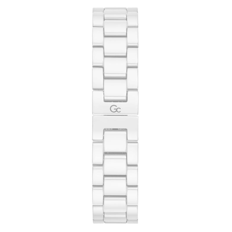 Gc Sport Chic White Round Dial Quartz Analog Women Watch - Guess Collection Watch Gc