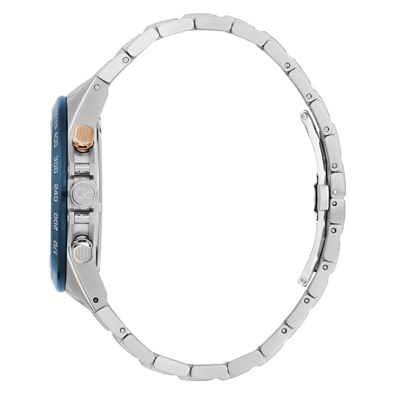 Gc Sport Chic Blue Round Dial Quartz Men Watch - Guess Collection Watch Gc