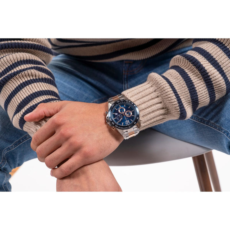 Gc Sport Chic Blue Round Dial Quartz Men Watch - Guess Collection Watch Gc