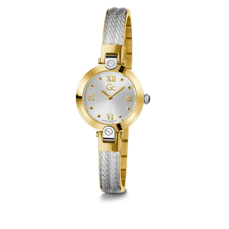 Gc Sport Chic Silver Round Dial Quartz Analog Women Watch - Guess Collection Watch Gc