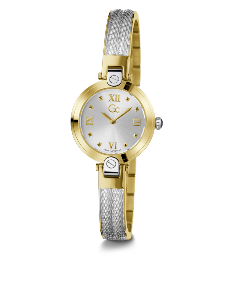 Gc Sport Chic Silver Round Dial Quartz Analog Women Watch - Guess Collection Watch Gc