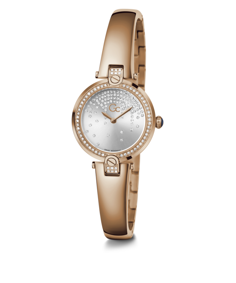 Gc Sport Chic Silver Round Dial Quartz Analog Women Watch - Guess Collection Watch Gc