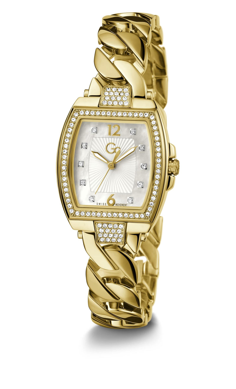 Gc Sport Chic White Tonneau Dial Quartz Analog Women Watch - Guess Collection Watch Gc