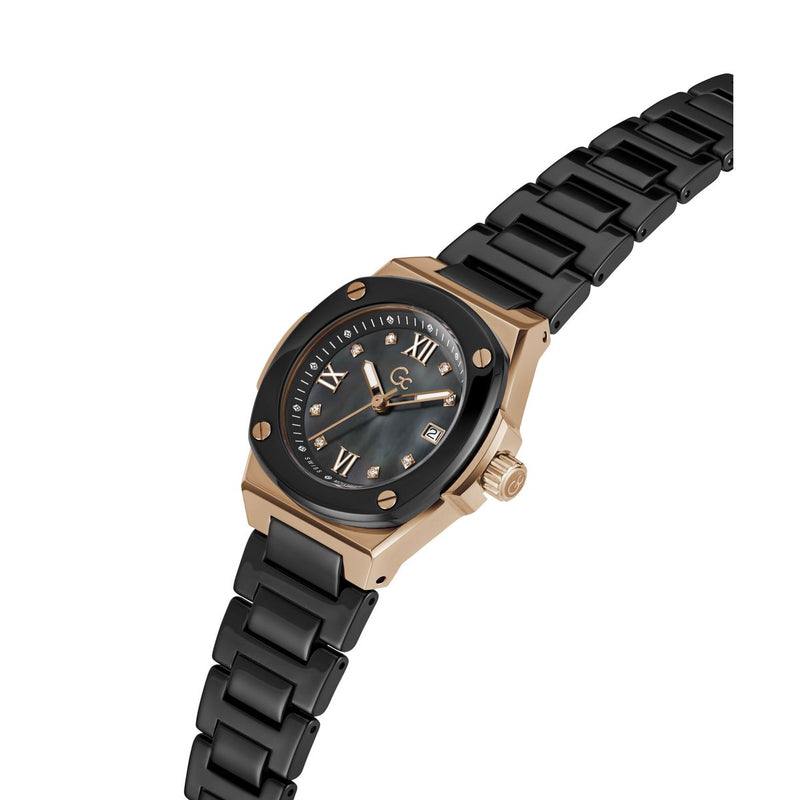 Gc Black Coussin Dial Quartz Analog Women Watch - Guess Collection Watch Gc
