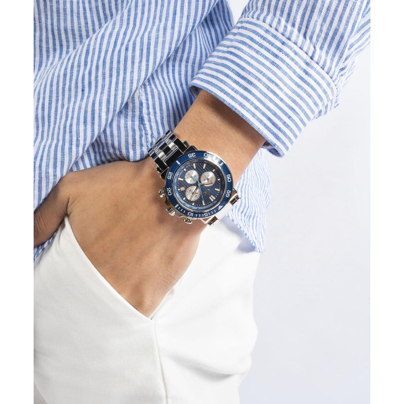 Gc One Blue Round Dial Quartz Analog Men Watch - Guess Collection Watch Gc