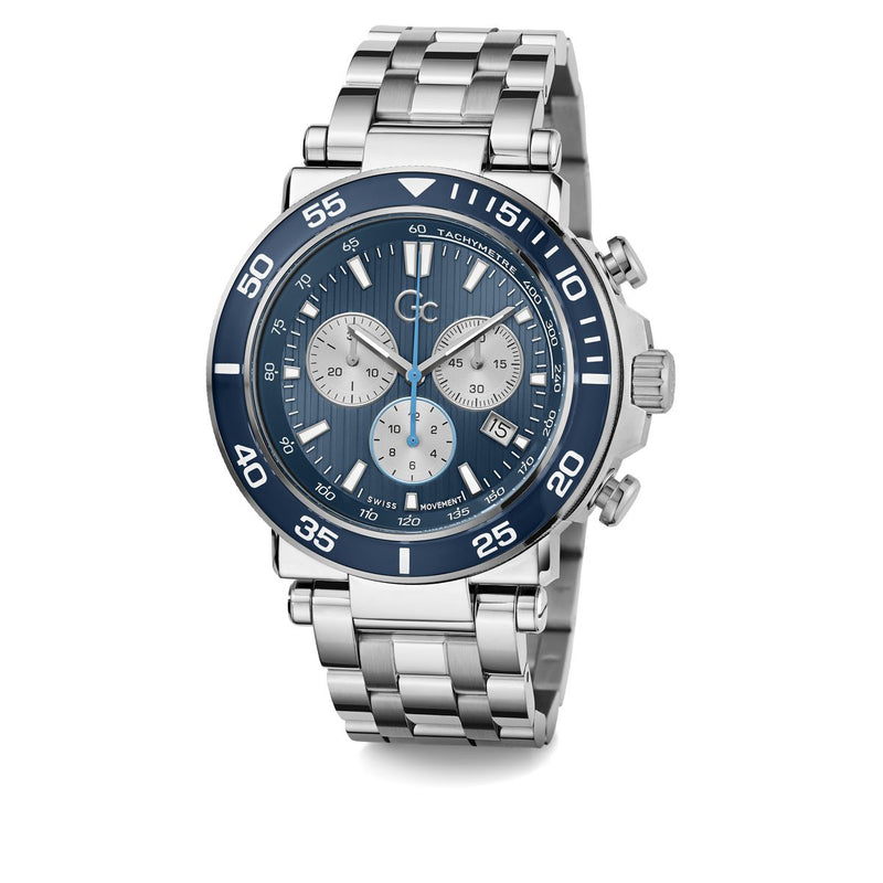 Gc One Blue Round Dial Quartz Analog Men Watch - Guess Collection Watch Gc