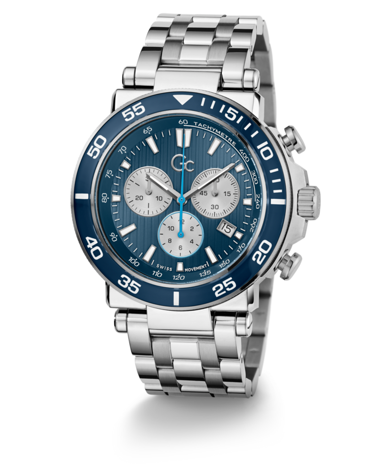 Gc One Blue Round Dial Quartz Analog Men Watch - Guess Collection Watch Gc