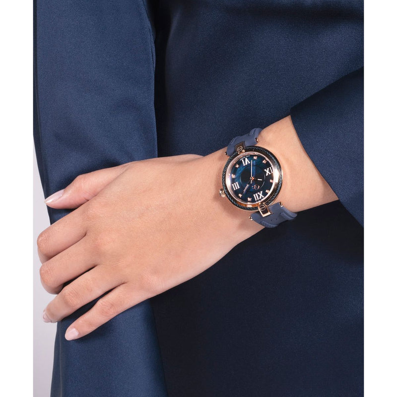 Gc Sport Chic Blue Round Dial Quartz Analog Women Watch - Guess Collection Watch Gc