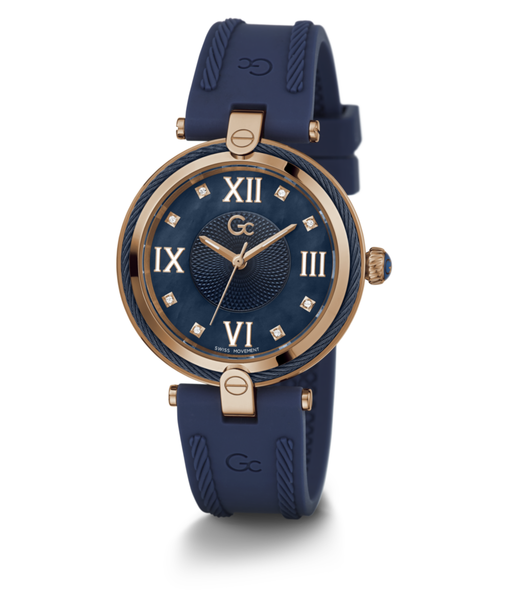 Gc Sport Chic Blue Round Dial Quartz Analog Women Watch - Guess Collection
