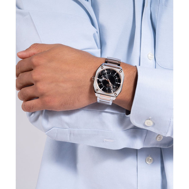 Gc Black Square Dial Quartz Analog Men Watch - Guess Collection Watch Gc
