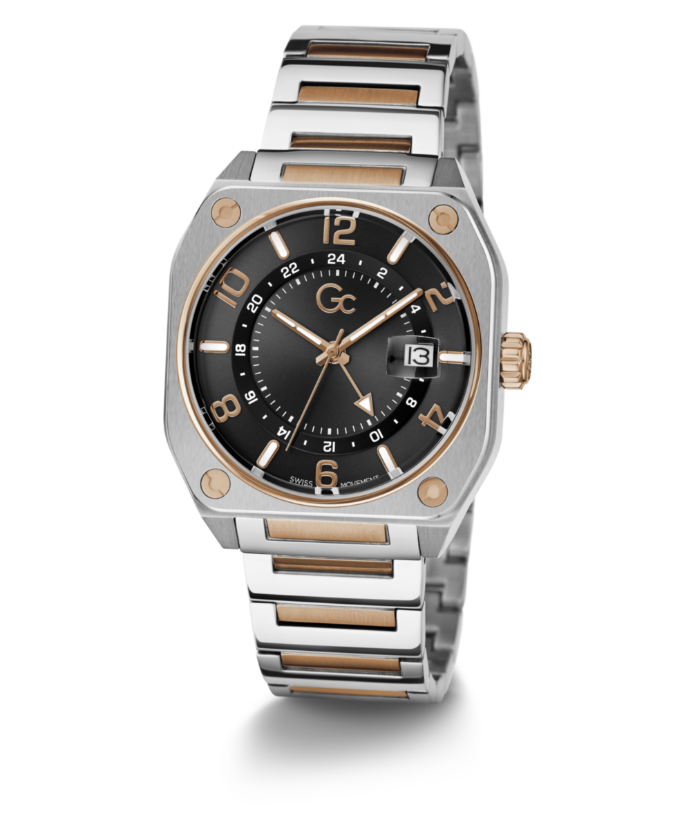Gc Black Square Dial Quartz Analog Men Watch - Guess Collection