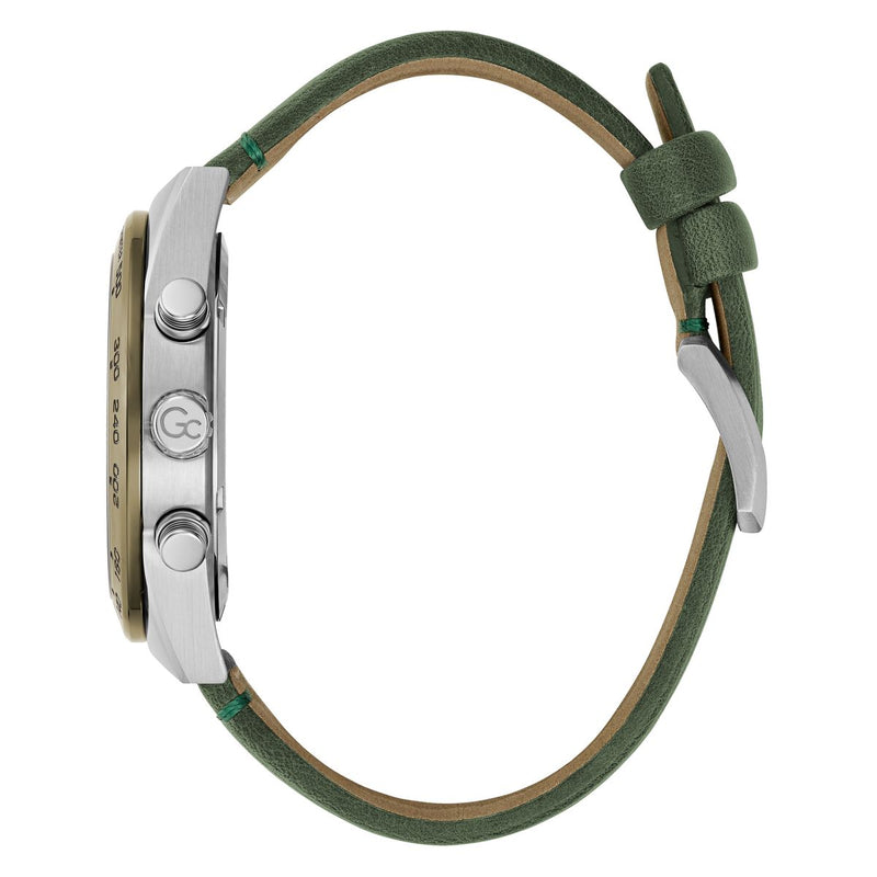 Gc Sport Chic Green Round Dial Quartz Men Watch - Guess Collection Watch Gc