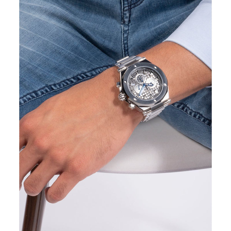 Gc Sport Chic Grey Round Dial Quartz Men Watch - Guess Collection Watch Gc