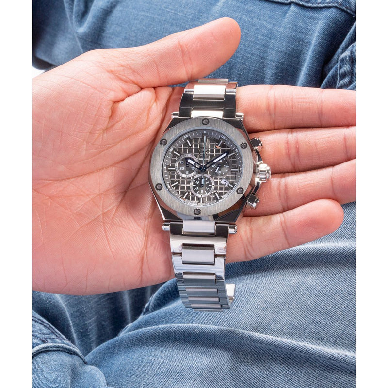 Gc Sport Chic Grey Round Dial Quartz Men Watch - Guess Collection Watch Gc