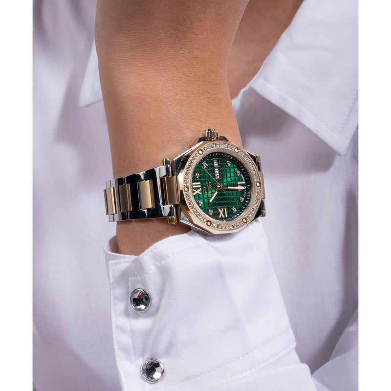 Gc Sport Chic Green Round Dial Quartz Women Watch - Guess Collection Watch Gc