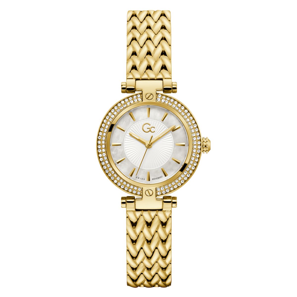 Gc Sport Chic Yellow Round Dial Quartz Women Watch - Guess Collection