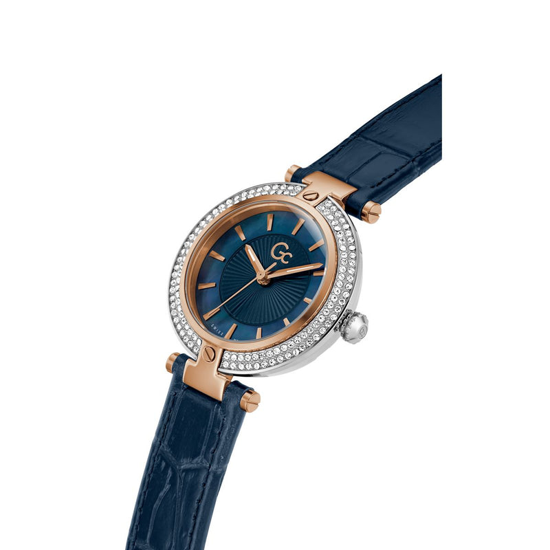 Gc Sport Chic Blue Round Dial Quartz Women Watch - Guess Collection Watch Gc